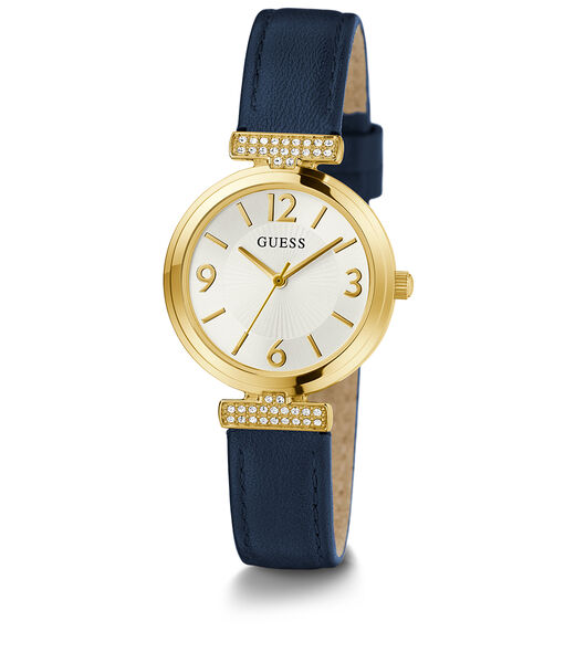 Ladies Blue Gold Tone Analog Watch