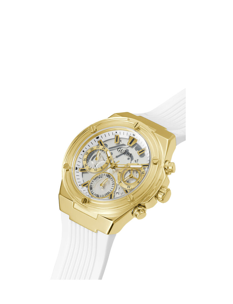 White And Gold-Tone Multifunction Watch