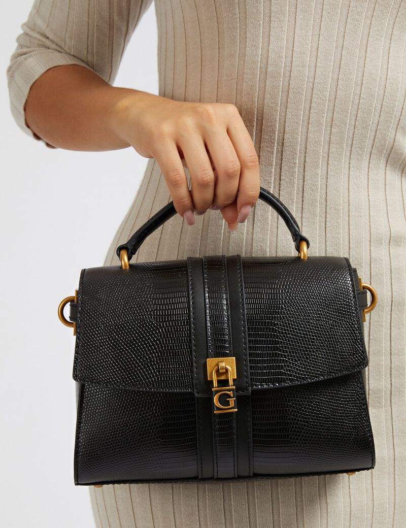 Ginevra python-print mini handbag
