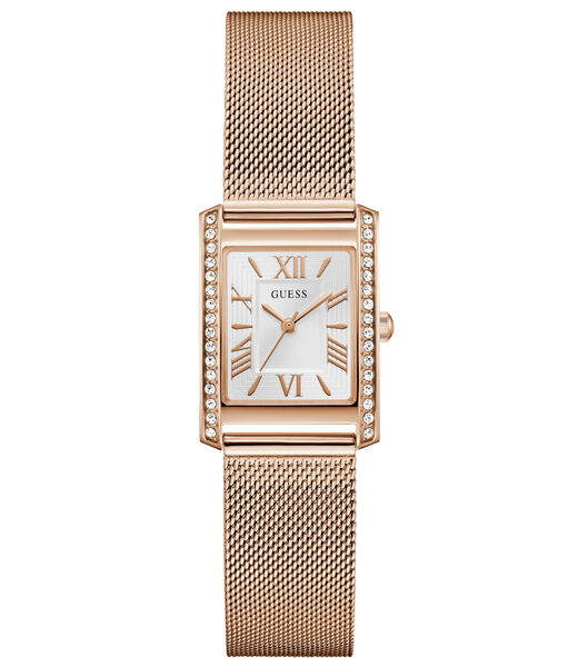 Ladies Rose Gold Tone Rectangle Analog Watch