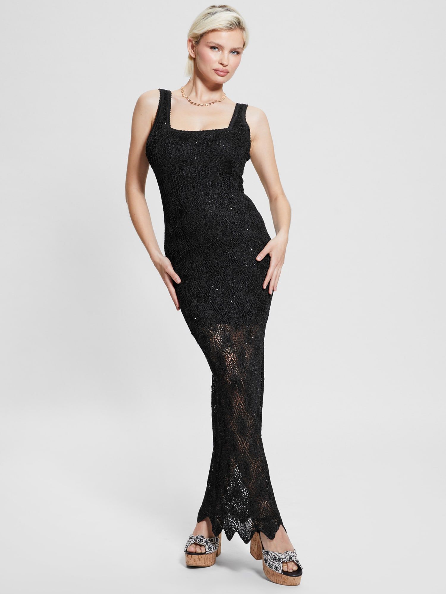 Guess averill 2025 mesh sequin dress