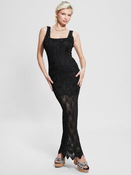 Micro Sequins Long Dress