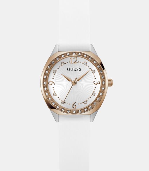 Ladies White 2-Tone Analog Watch