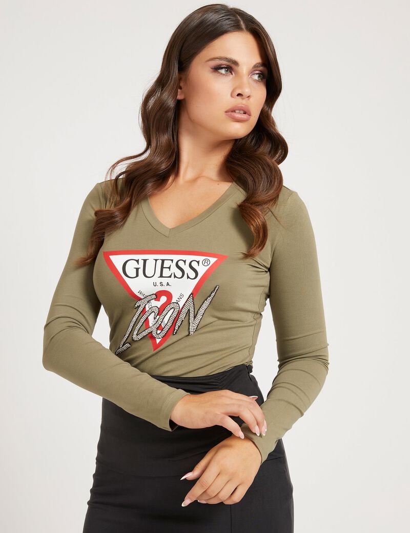 Iconic Rhinestone Triangle T-Shirt