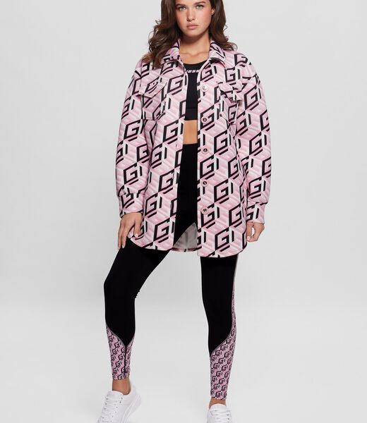 All Over G Cube Logo Scuba Shirt Dress