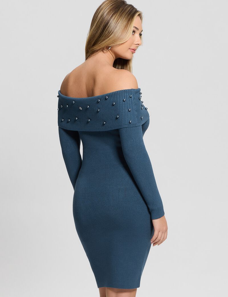 Cable-knit mini sweater dress