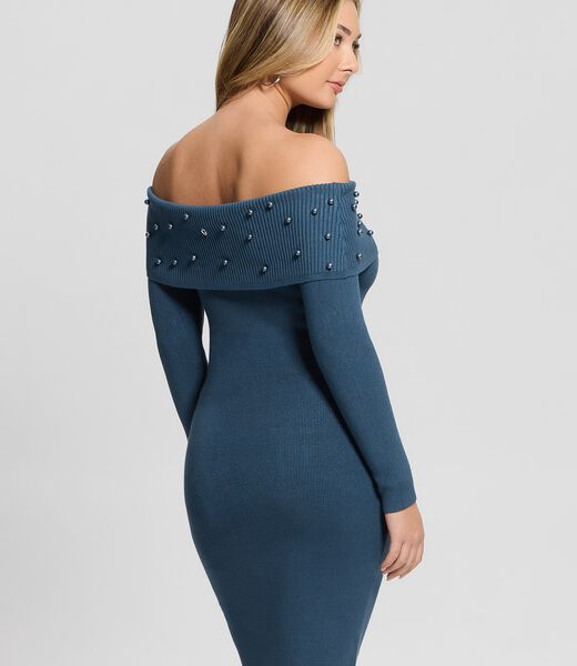 Cable-knit mini sweater dress