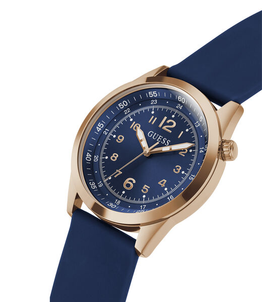 Blue Rose Gold Tone Analog Watch
