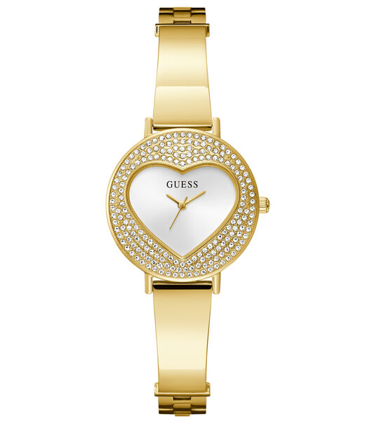 Ladies Yellow Gold Tone Round Analog Watch