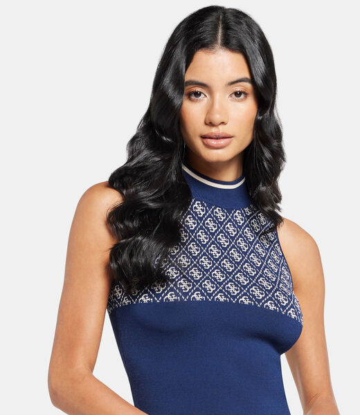 Sleeveless 4G sweater top