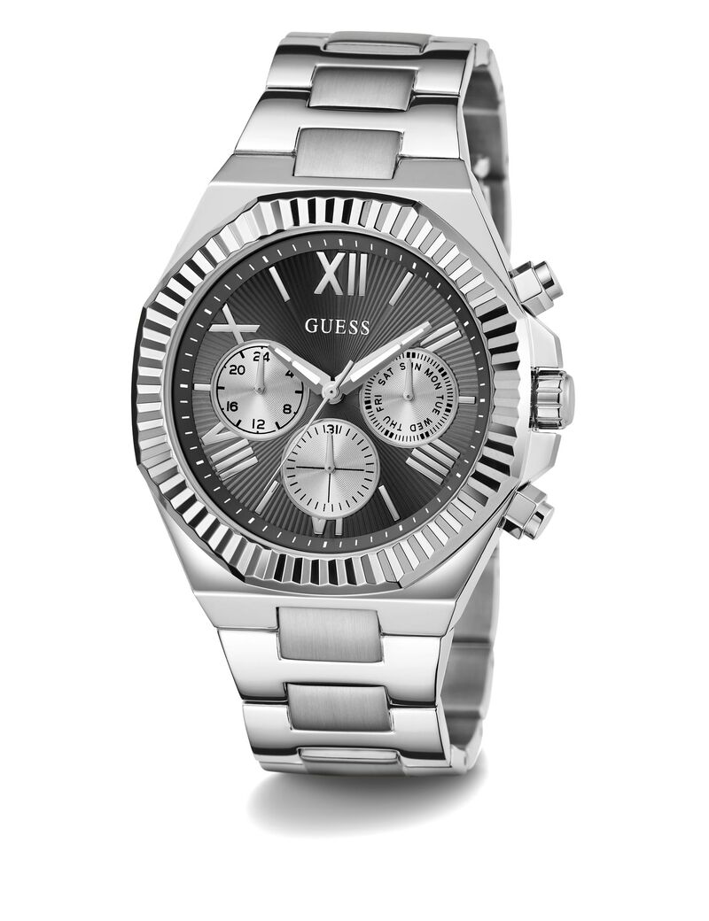 Stainless steel multi-function watch