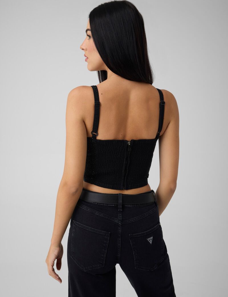 guess denim bustier