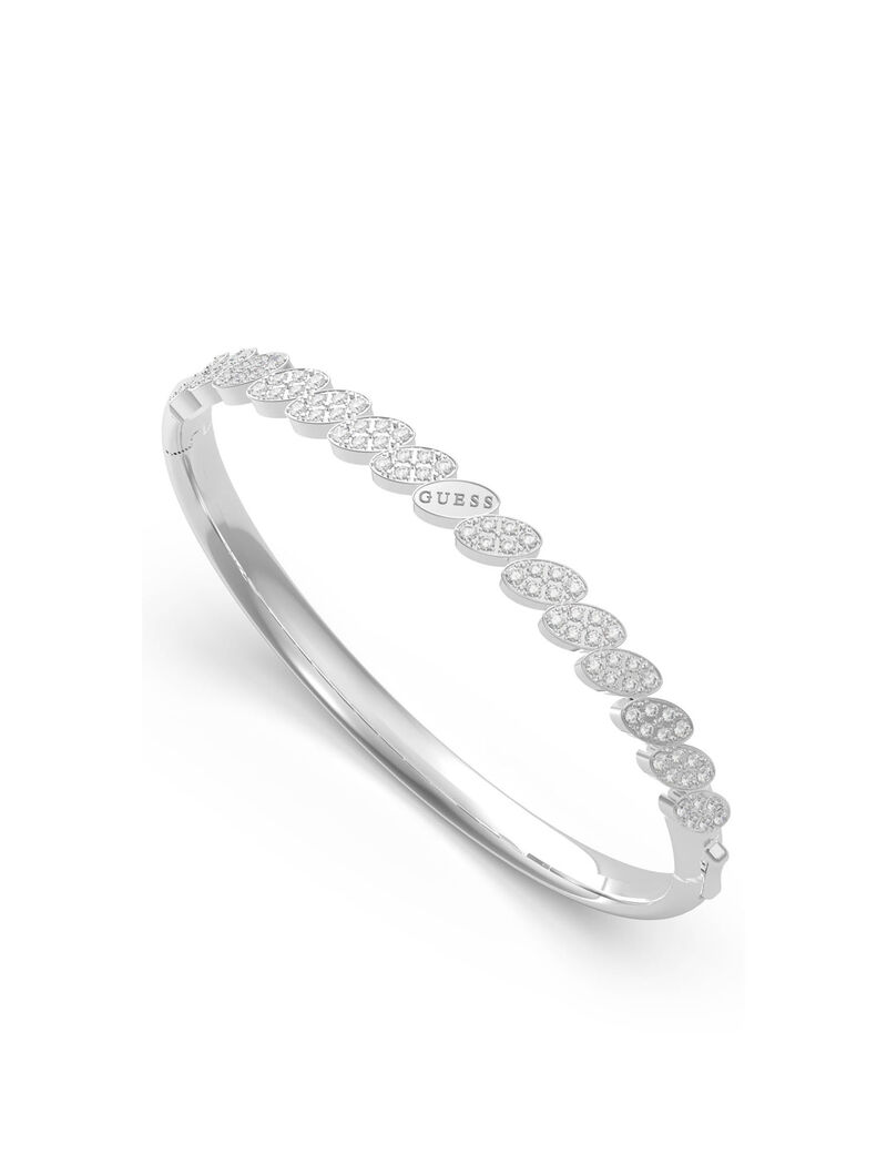 Silver And Rhinestone Logo Bracelet