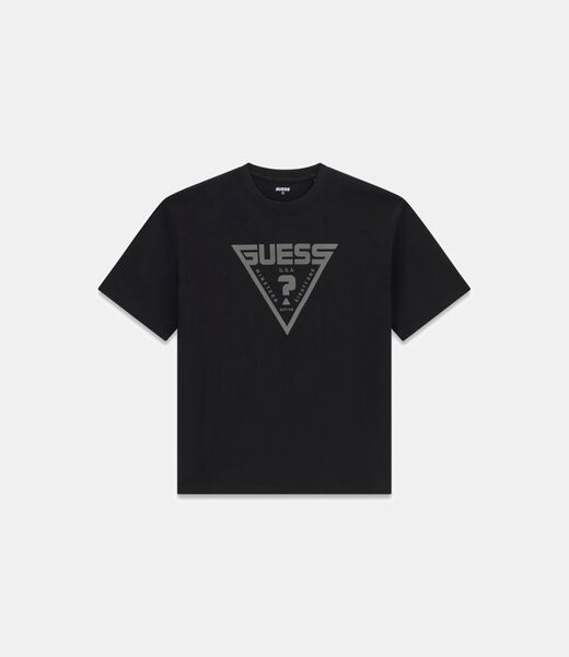 guess triangle logo t shirt