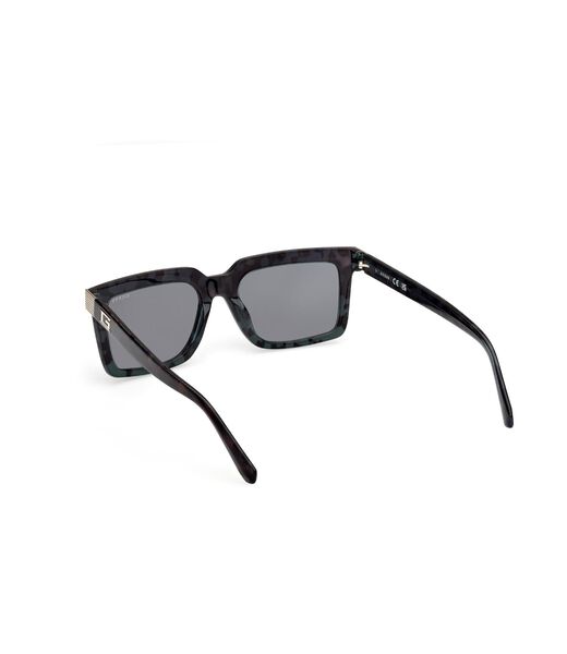 Square dark green sunglasses