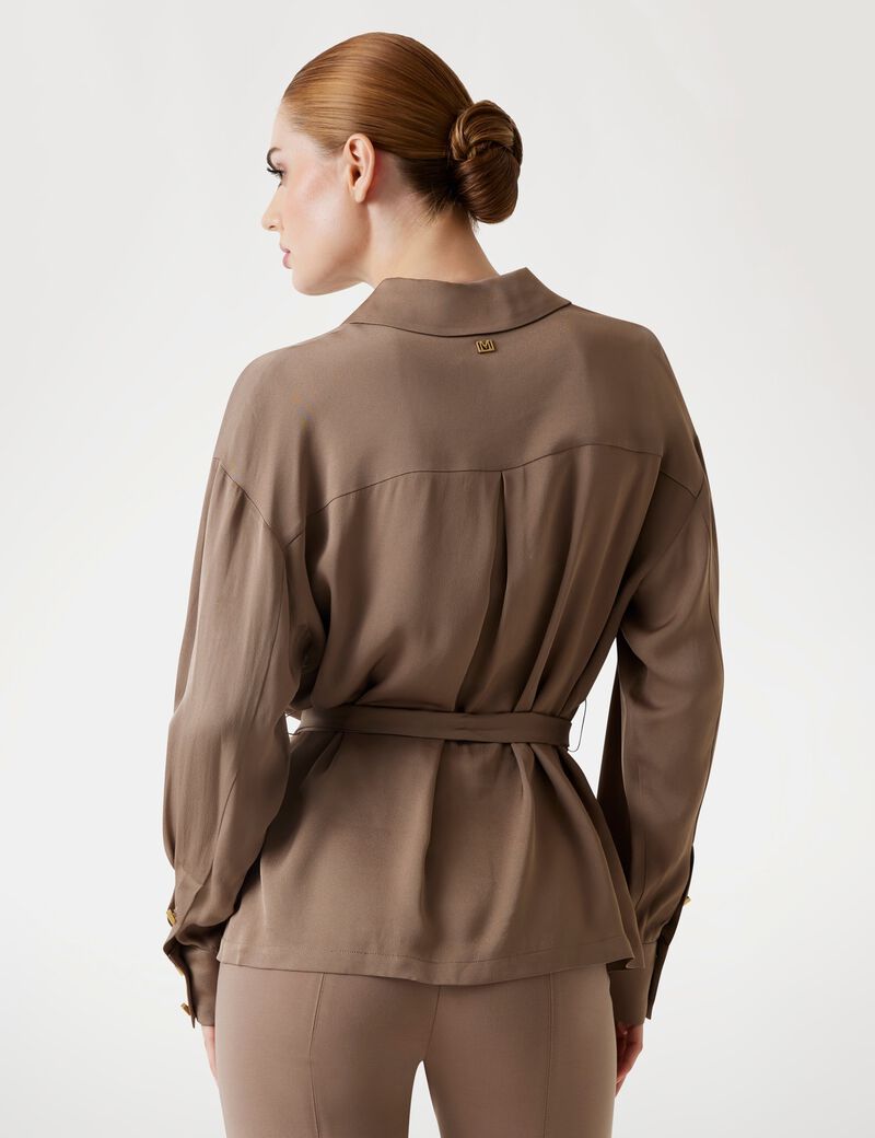 guess marciano belted shirt