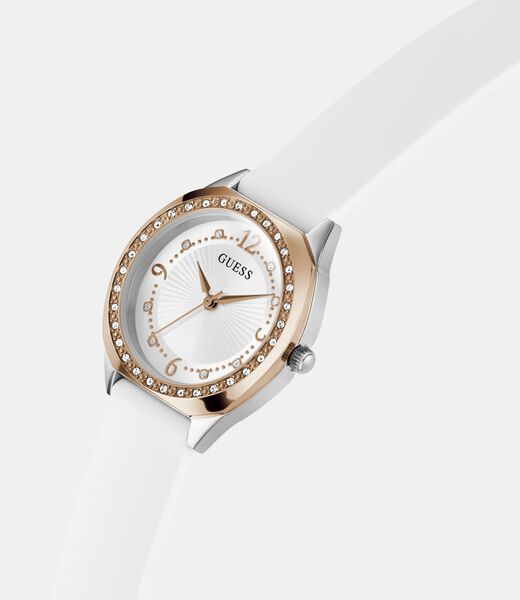 Ladies White 2-Tone Analog Watch