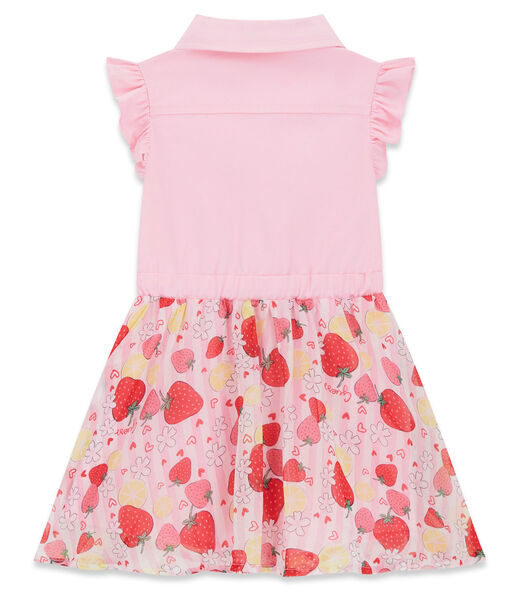 MIXED FABRIC SS DRESS