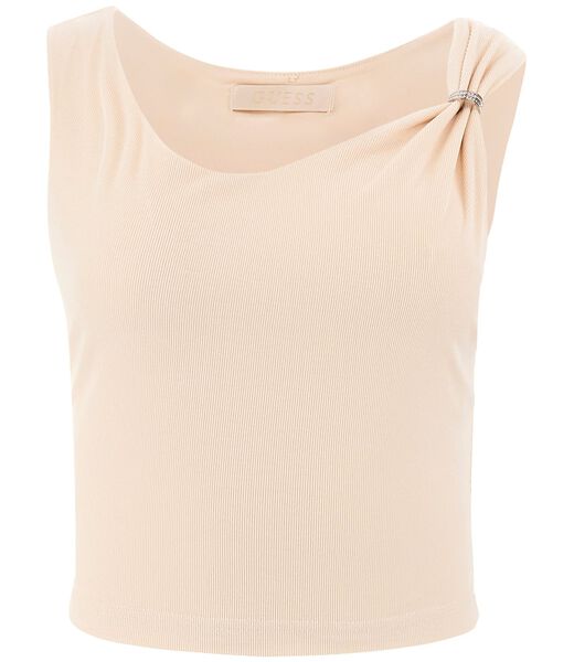 Cropped sleeveless top