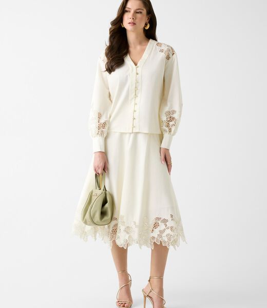 Sonia Embroidered Midi Skirt