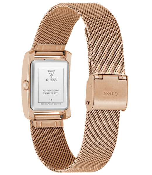 Ladies Rose Gold Tone Rectangle Analog Watch