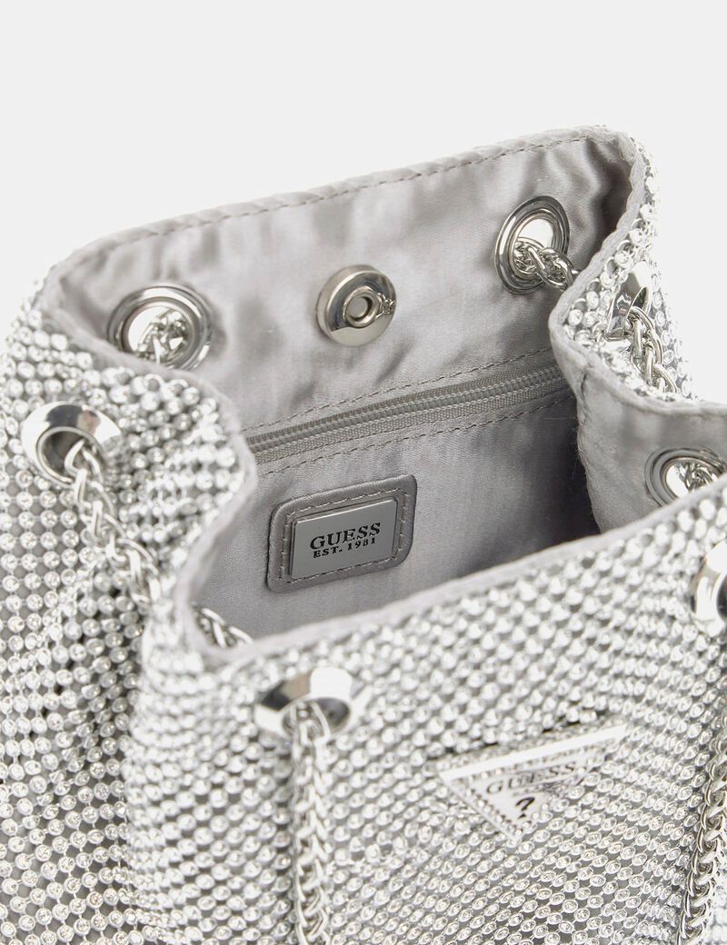 Lua rhinestone mini bucket bag