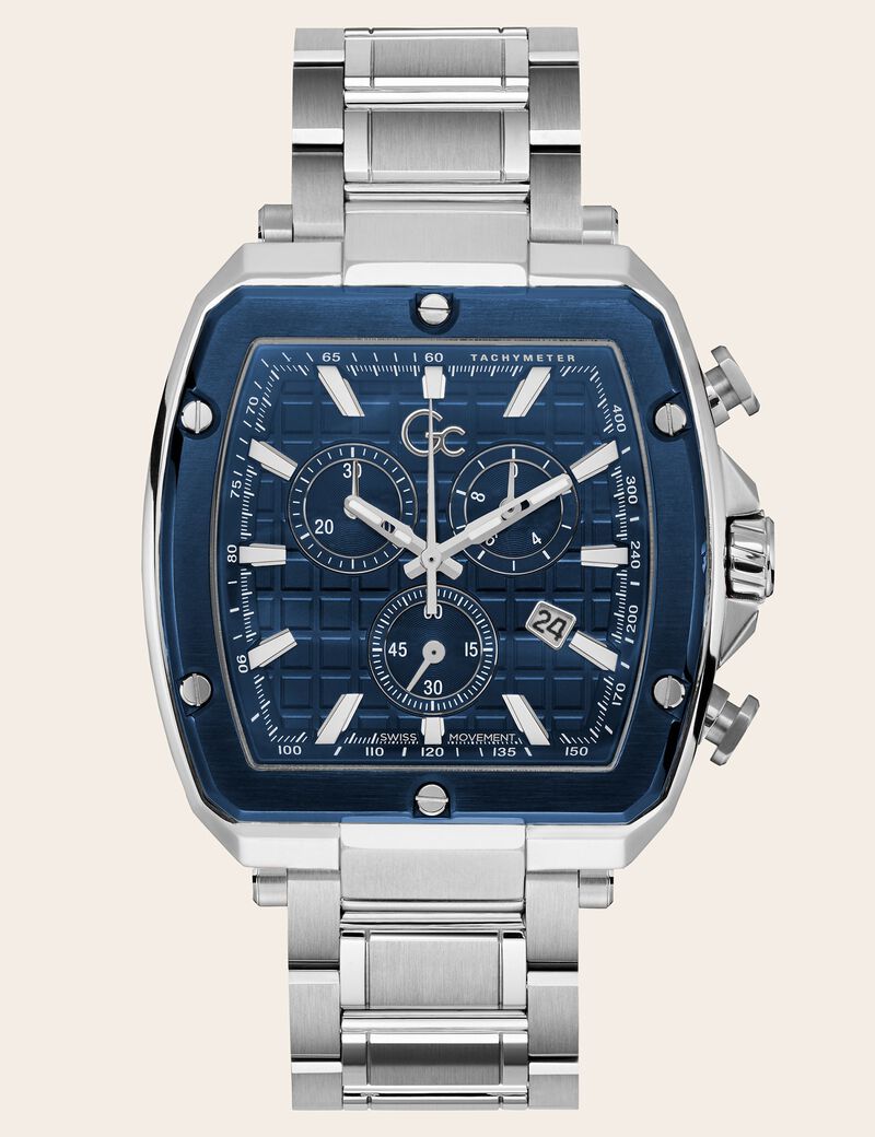 GC steel chronograph watch