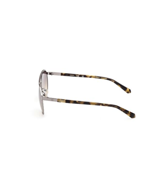 Round matte gunmetal gradient smoke sunglasses