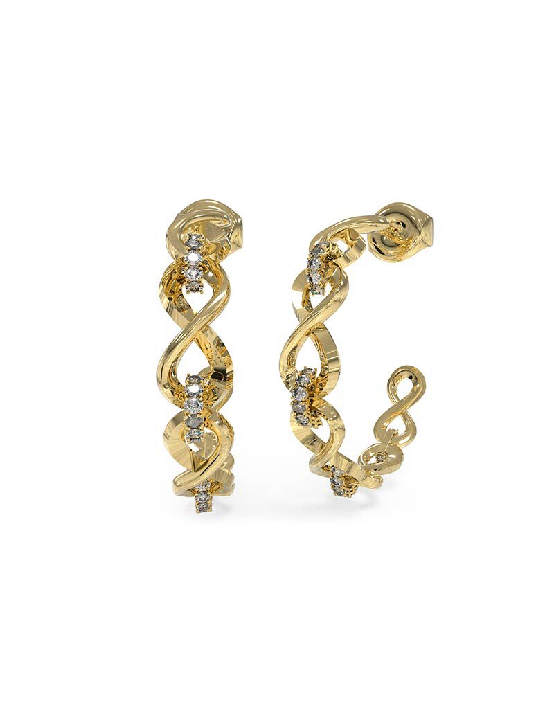 30mm Infinity Pave Links Hoops