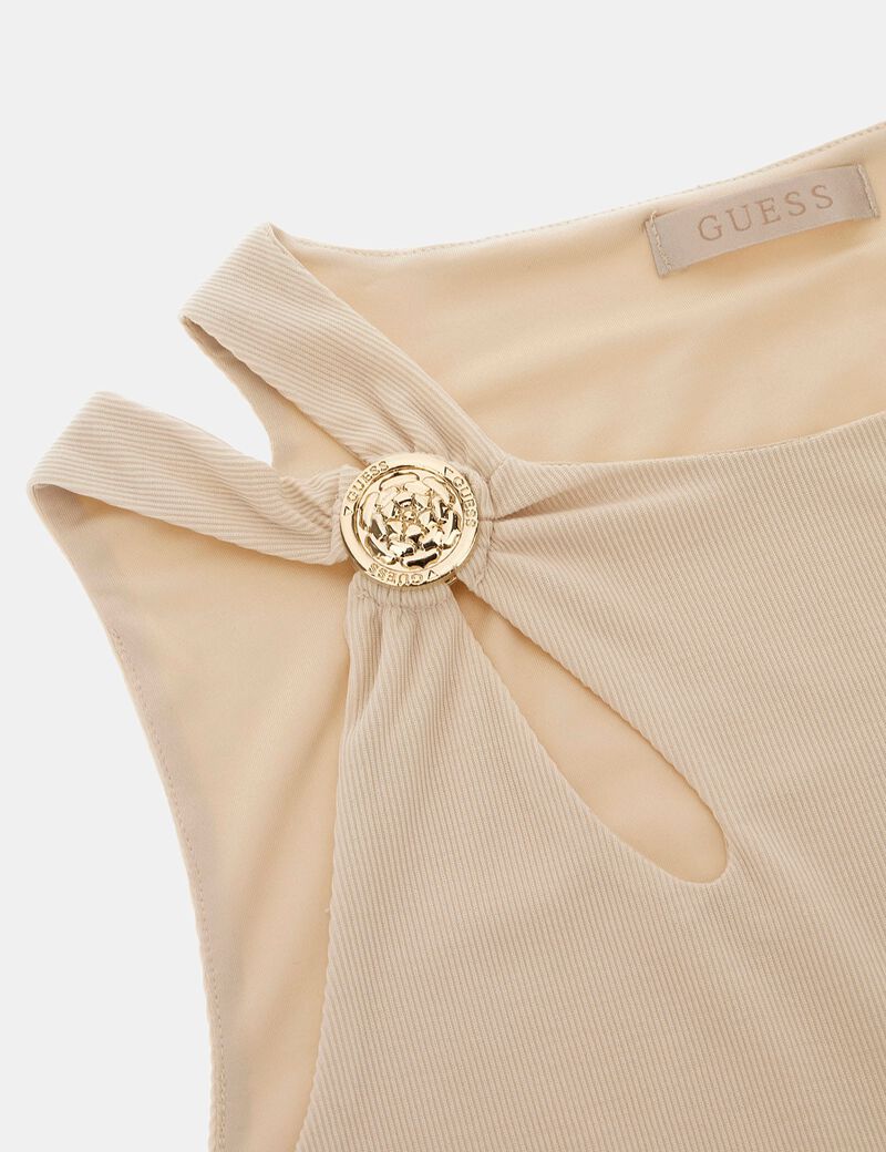 Crop top with cutout details