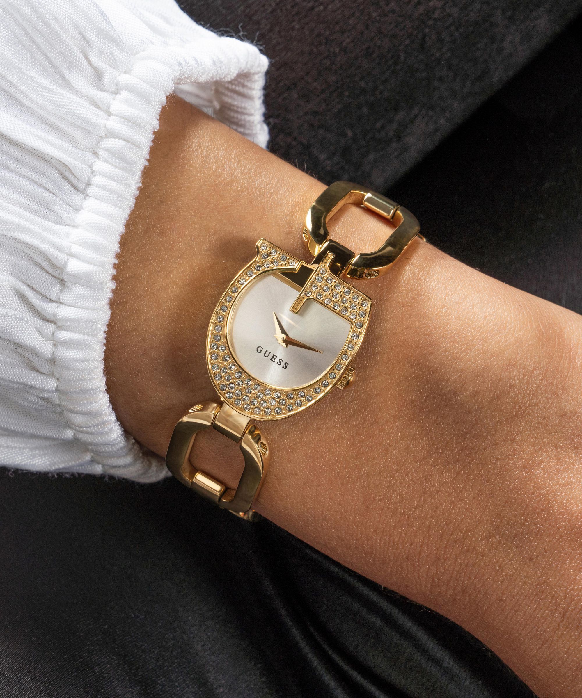 Shop GUESS Online Analogue watch with G logo on dial