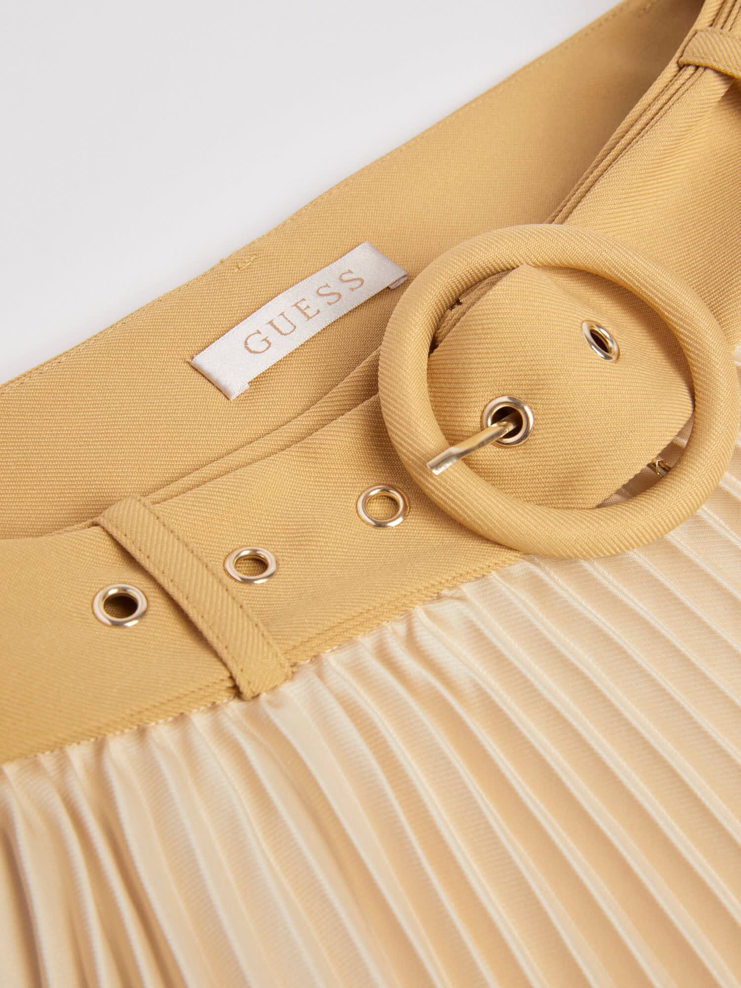 Guess gold 2025 pleated skirt