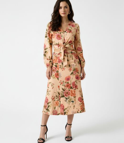 Ryan linen midi skirt