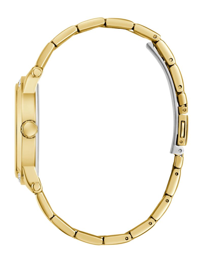 guess ladies gold tone analog watch