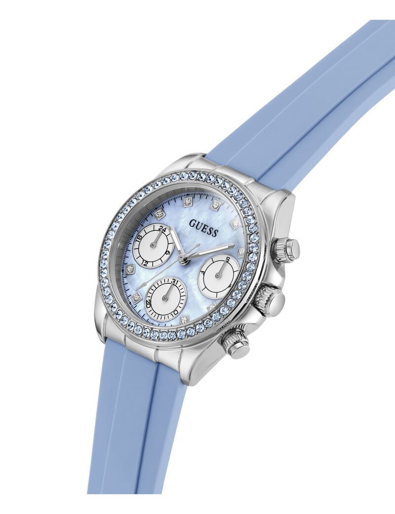 guess ladies color round analog watch