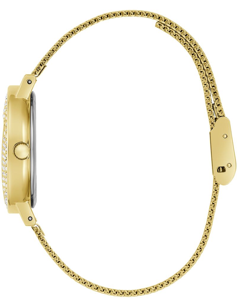 Gold Tone Quartz Analog Mesh Watch