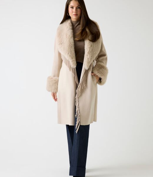 Marciano long wool-blend coat
