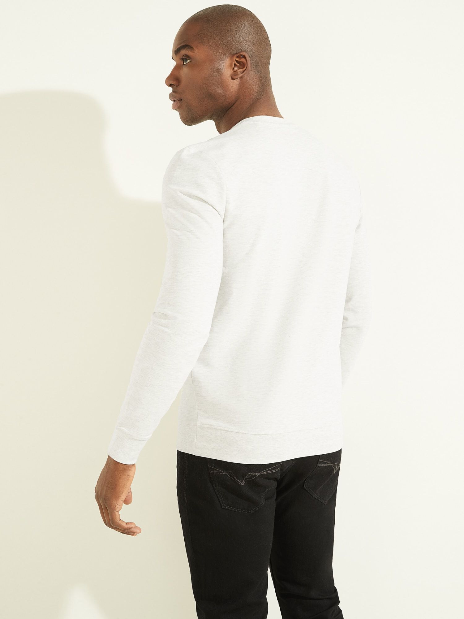 Guess white long top sleeve top