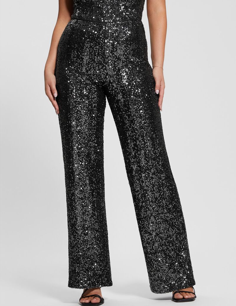 Sequins Wide Leg Pant