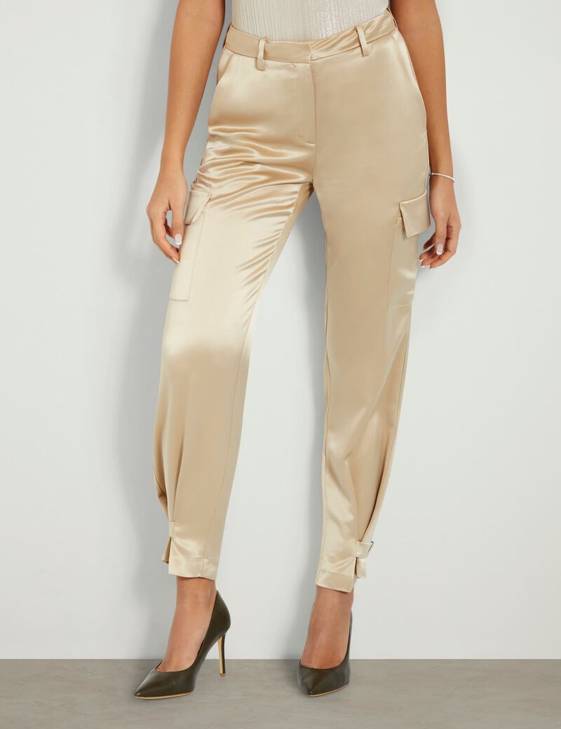 Satin cargo pant