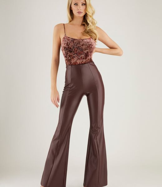 Faux Leather Flare Pant