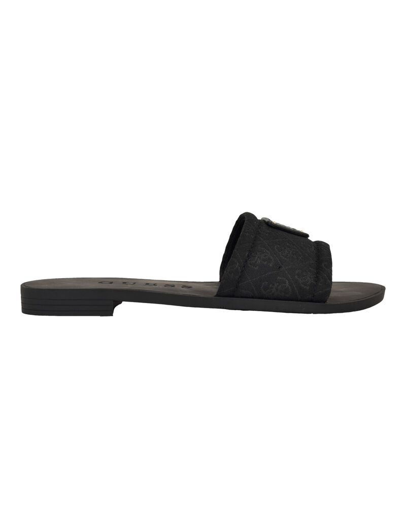 Elysone logo flat sandals