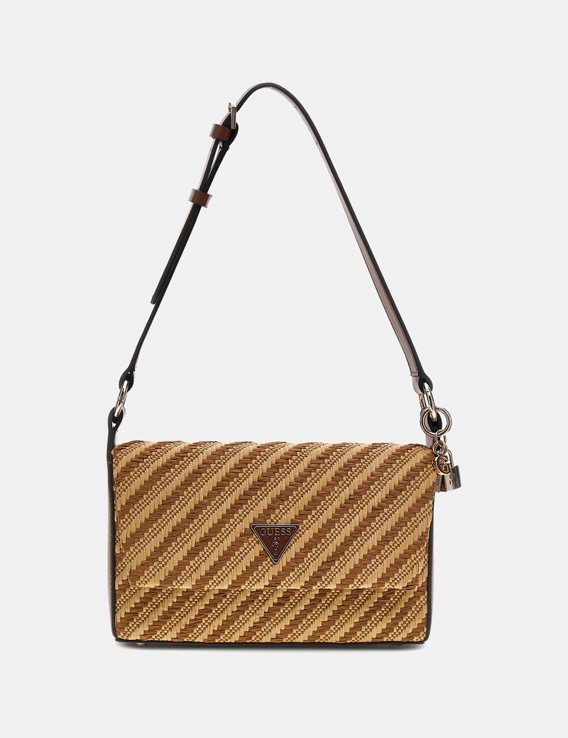 Simona raffia mini shoulder bag