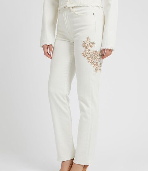 Relaxed Fit Denim Pant Embroidery