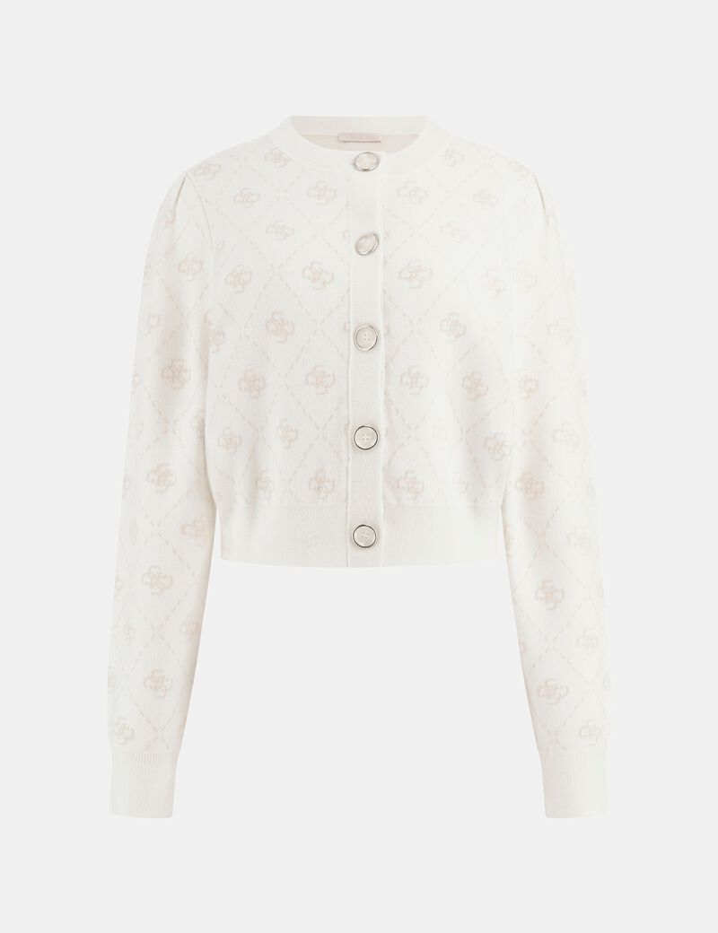 4G logo wool blend cardigan