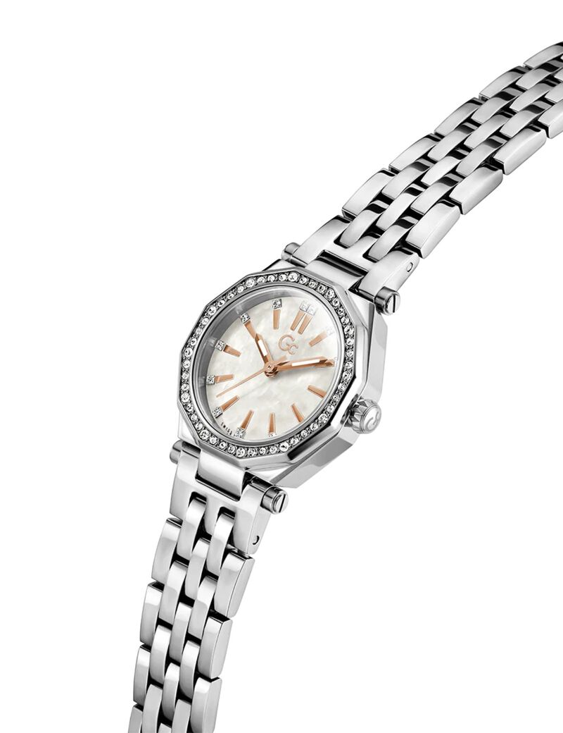 Gc Gleam metal silver tone watch