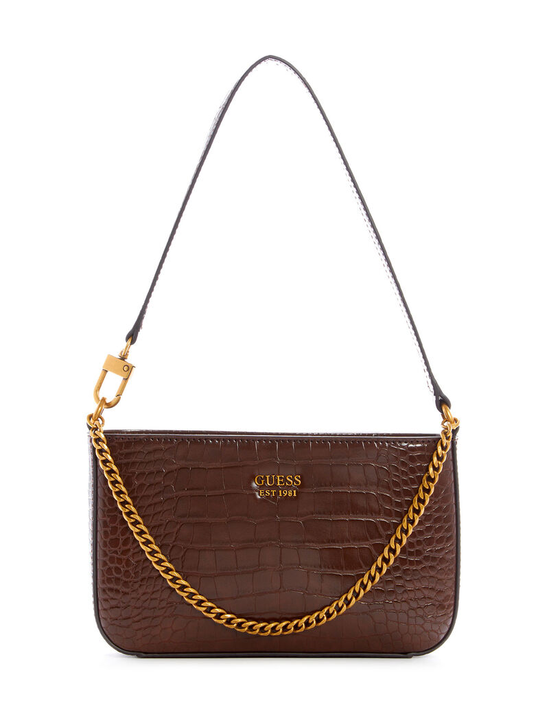 Katey Croc Mini Top Zip Shoulder