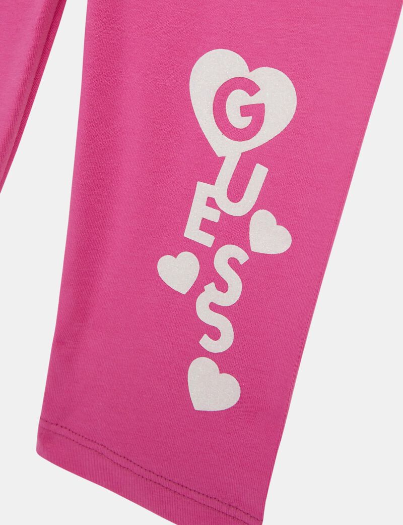 Logo glittered 3/4 leggings