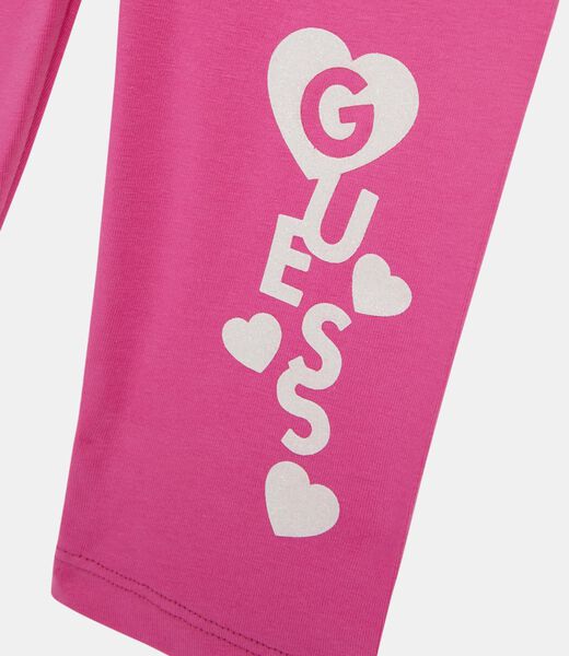 Logo glittered 3/4 leggings