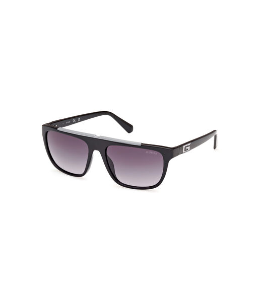 Injected Sun Glasses M Shiny Black Gradient Smoke